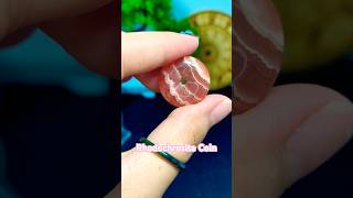 Rhodochrosite Coin  Decrystalid  rhodochrosite coin naturalstone fyp crystals gemstone [upl. by Assilav]