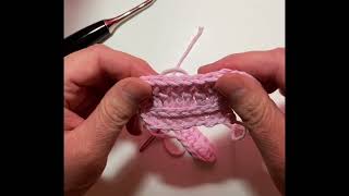 Left Hand Easy Half Double Crochet Ribbing Stitch Tutorial [upl. by Eduam]