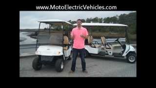 Electric Golf Cart  Flip Seat 4 Passenger and 6 Passenger Golf Cart From Moto Electric Vehicles [upl. by Yentirb895]