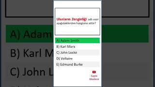 Ulusların Zenginliği adlı eser kime aittir kpss kpsssoruçözümleri güncelbilgiler [upl. by Aynam836]