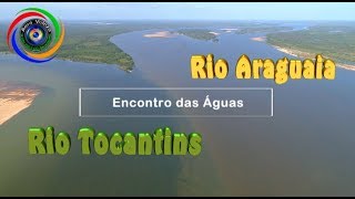 Exato encontro dos Rios Araguaia e Tocantins  Sobrevoo e imagens Fantásticas Drone [upl. by Shannen480]