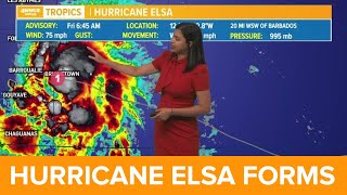 Friday tropical update Hurricane Elsa forms tracks toward Florida [upl. by Rheims]