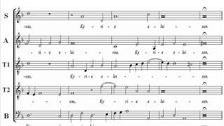 Bass Byrd Kyrie Mass 5 Voices F Score [upl. by Ardnua]