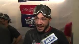 Steve Pearce 2018 World Series MVP Postgame Locker Room Interview [upl. by Shepard]