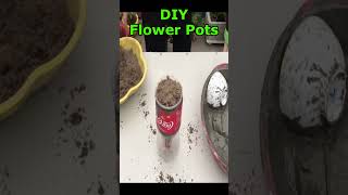 DIY Cheap Flower Pots With Cement and Plastic Bottle [upl. by Hsihsa]