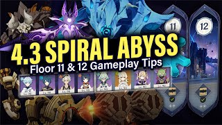 How to BEAT 43 SPIRAL ABYSS Floor 11 amp 12 Guide amp Tips w 4Star Teams  Genshin Impact 43 [upl. by Martinez881]