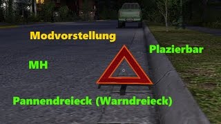 LS17 Modvorstellung  Plazierbares Pannendreieck Warndreieck [upl. by Cristi241]