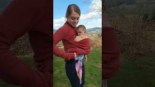 Lenny Lamb Woven wa Latched Mama Babywearing Sweater 🥰 babywrap wovenwrap pregnancy [upl. by Nyleahcim383]