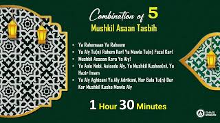 Ismaili Tasbeehat  Mushkil Asan Tasbih  Combination of 5  1 Hour 45 Minutes [upl. by Stichter]