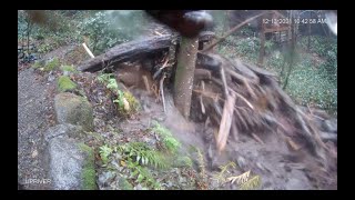 Debris flow on December 13th near Boulder Creek CA [upl. by Adnolaj]