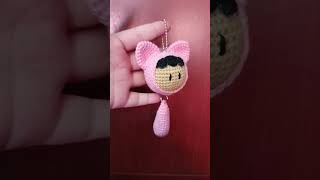 cat！！keychain crochet 🧶🧶kawaiicrochet kawaii amigurumi handmade diy cute crocheting [upl. by Lednew]