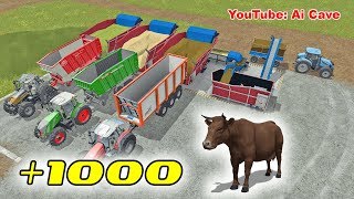 How to feed over a thousand cows  Farming Simulator 2017 Mods [upl. by Ancier360]