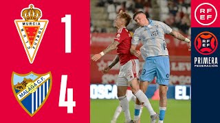 Resumen PrimeraFederación  Real Murcia CF 14 Málaga CF  Jornada 14 Grupo 2 [upl. by Dixil]