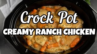 Easy Crock Pot Creamy Ranch Chicken [upl. by Yenffit495]