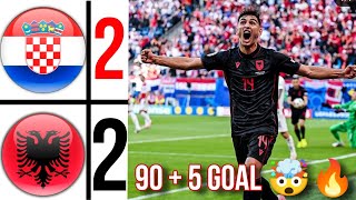 Croatia vs Albania 22 Euro 2024  Highlights amp Goals 2024  Albania Goal 905 🤯 [upl. by Dorej]