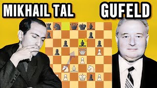 Eduard Gufeld vs Mikhail Tal 1968  Fascinating Sacrifice [upl. by Erdied]