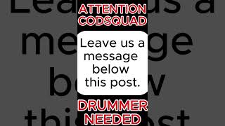 ROCK CODS  Drummer Needed [upl. by Bibeau]