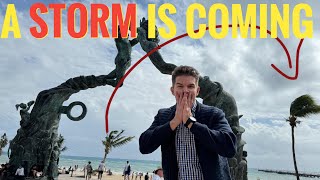 PLAYA DEL CARMEN  Things to do bad weather situation [upl. by Artemisa]