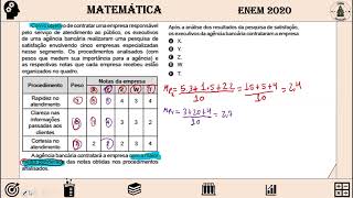 ENEM 2020  Com o objetivo de contratar uma empresa responsável pelo serviço de atendimento ao p [upl. by Race778]