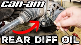 How to Change CanAm Outlander Differential Fluid and Prevent Failure [upl. by Ahsram]