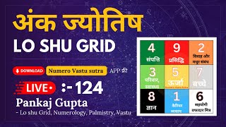 Live Lo Shu Grid  Lo Shu grid  Pankaj Gupta  Lo Shu Grid Numerology  Numerology  hindi 124 [upl. by Mungovan]