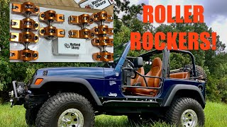 Harland Sharp 171 Roller Rockers on my JEEP 47L STROKER [upl. by Ayad275]