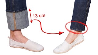 How to hem jeans in 5 minutes while keeping the original hem [upl. by Noyar650]