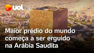 Mukaab maior prédio do mundo em formato de cubo começa a ser erguido na Arábia Saudita veja vídeo [upl. by Ellenaj]