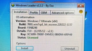 วิธี activate windows 7 windows loader [upl. by Nnylimaj]