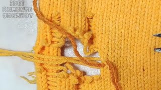 How to Perfectly Fix a Torn Hole in a Knitted Sweater [upl. by Macomber]