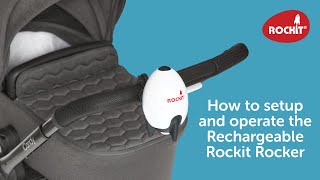 How to set up and use the Rockit Rechargeable Baby Rocker for prams and strollers Intstructions [upl. by Anaoy]