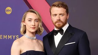 Newlyweds Saoirse Ronan and Jack Lowden make first red carpet appearance since wedding at Emmys [upl. by Allix]