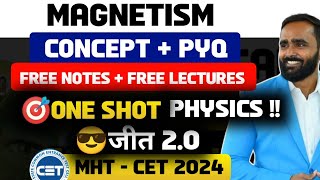 MAGNETISMONE SHOTCONCEPT  PYQ MHT CET 2024 Physics  Pradeep Giri Sir [upl. by Zielsdorf]