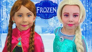 Alice as Princess Elsa and Anna  Stories for girls  Compilation video [upl. by Ecnerual]