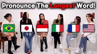 People Try To Pronounce The Longest Words From Around The World [upl. by Ramalahs185]