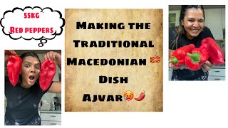 Macedonian Traditional Dish quotAjvarquot Making❤️🇲🇰 youtube viral trending india macedonian food [upl. by Fransisco474]