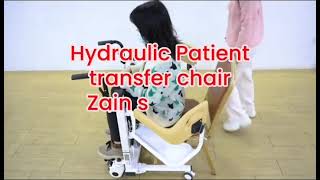 Hydraulic Patient Lift amp Transfer Wheelchair  commode chair  Bedridden Patient Care Equipment [upl. by Ainecey]