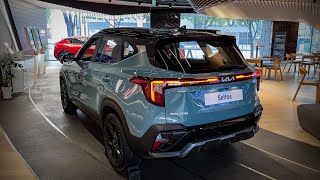 The new 2023 KIA Seltos FL Pluton Blue Signature Gravity EXTERIORINTERIOR Walkaround in 4K [upl. by Aimahc]