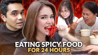 SPICY FOOD FOR 24 HOURS CHALLENGE  IVANA ALAWI [upl. by Brenk]