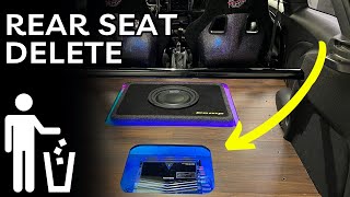 Mini Cooper Rear Seat Delete R56 DIY Custom hardwood Trunk Setup [upl. by Etteiluj]