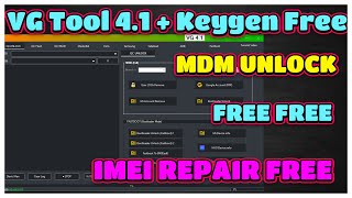 VG Tool 41  Keygen Free imei Repair Pattern Unlock FRP Bypass MDM amp mi account Remove  TFT [upl. by Nwahsauq849]