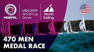 470 Men Medal Race  Hempel World Cup Series Miami USA [upl. by Enilarak102]