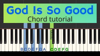 God Is So Good piano tutorial with chords for beginners [upl. by Ahsetel]