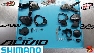 Shimano Alivio SLM3100 2x9s Servicio Mandos Mantenimiento palancas de cambio Service Shifters Lever [upl. by Matthew]