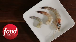 How to Peel and Devein Shrimp Like a Pro  Food Network [upl. by Ellekim]