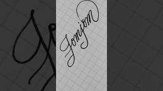 ☆Jomjom☆ Calligraphy handwriting lettering writing signature art [upl. by Sidwel]