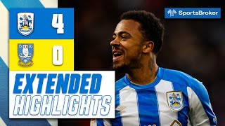 EXTENDED HIGHLIGHTS  Huddersfield Town 40 Sheffield Wednesday [upl. by Phox351]