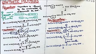 Synthetic polymers  condensation polymerisation  polyurethane  MSc chemistry [upl. by Lyris]