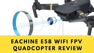 EACHINE E58 WiFi FPV Quadcopter with 120° WideAngle 720P HD Camera Foldable Drone Unboxing amp Review [upl. by Llerrahs]