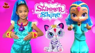 Shimmer and Shine Blue Haired Shine Dress Up Toys Unboxing  Toys Academy [upl. by Edgar358]